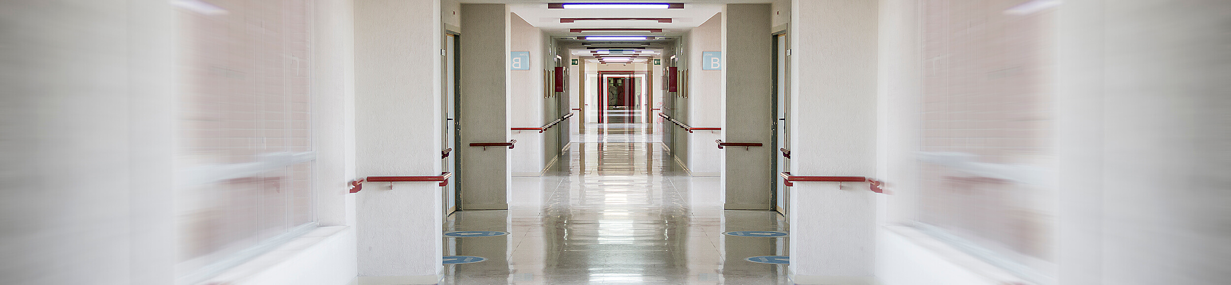 Slip & Fall Accidents hospital hallway to represent slip and fall cases we undertake